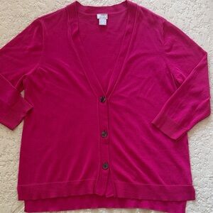 Chico's Pink Cardigan Sweater